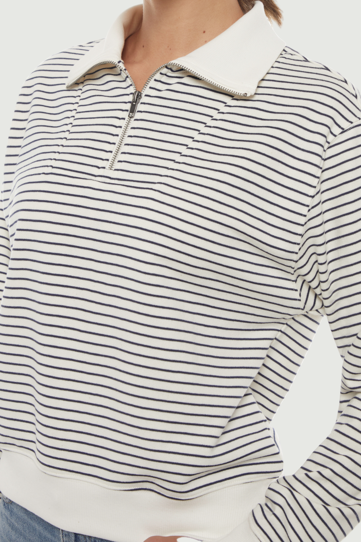 Marty Pullover | Egret Peacoat Stripe