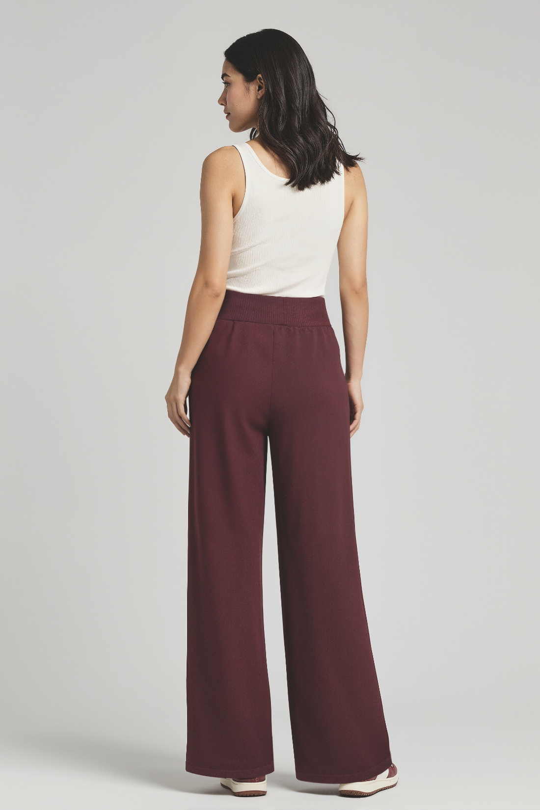 Ally Wide Leg Pant | Heather Fig