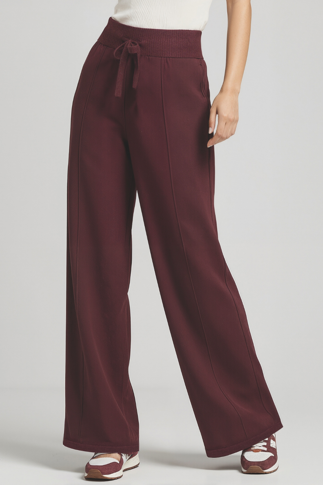 Ally Wide Leg Pant | Heather Fig