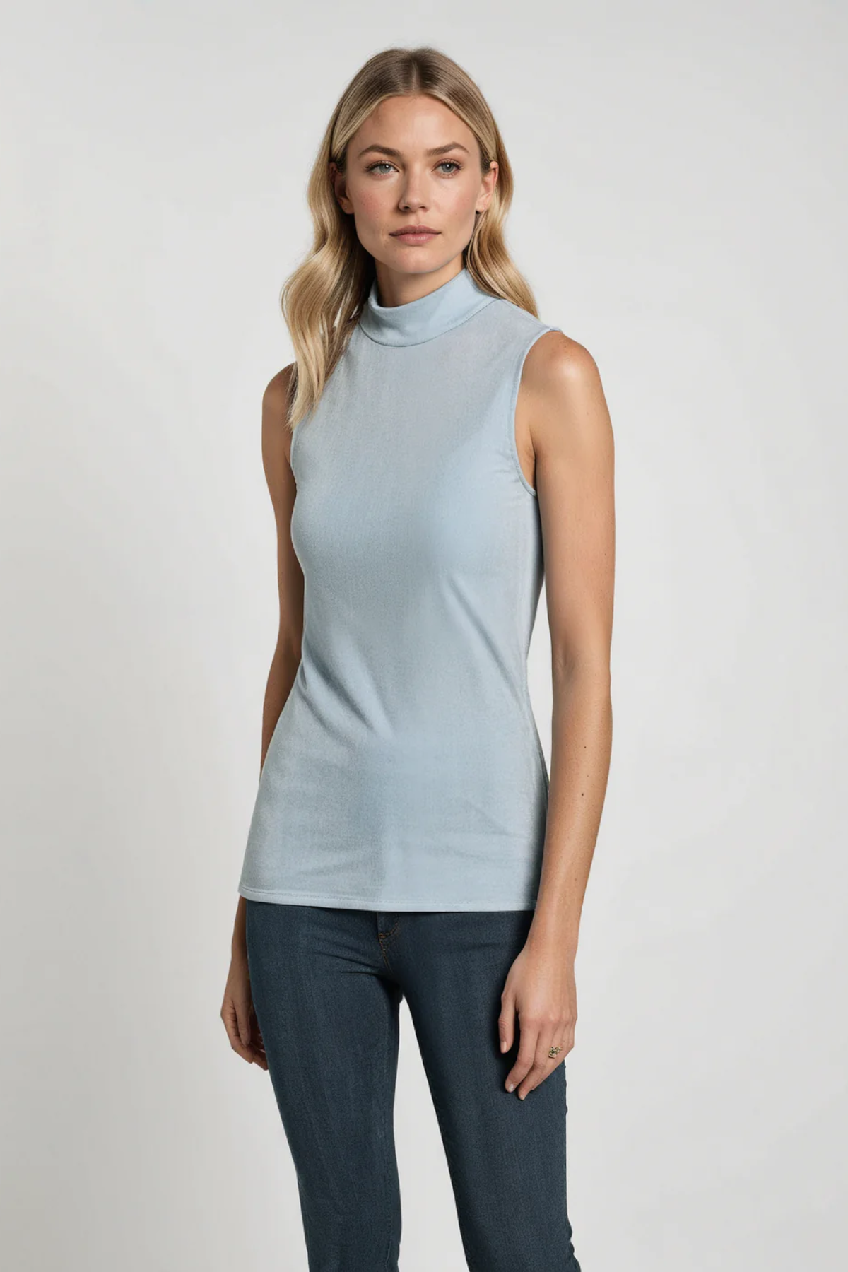 Mock Neck Tank Three Dots
