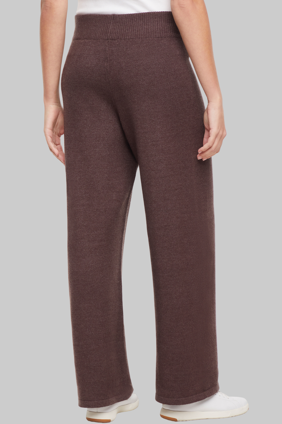 Ally Wide Leg Pant | Heather Black Coffee