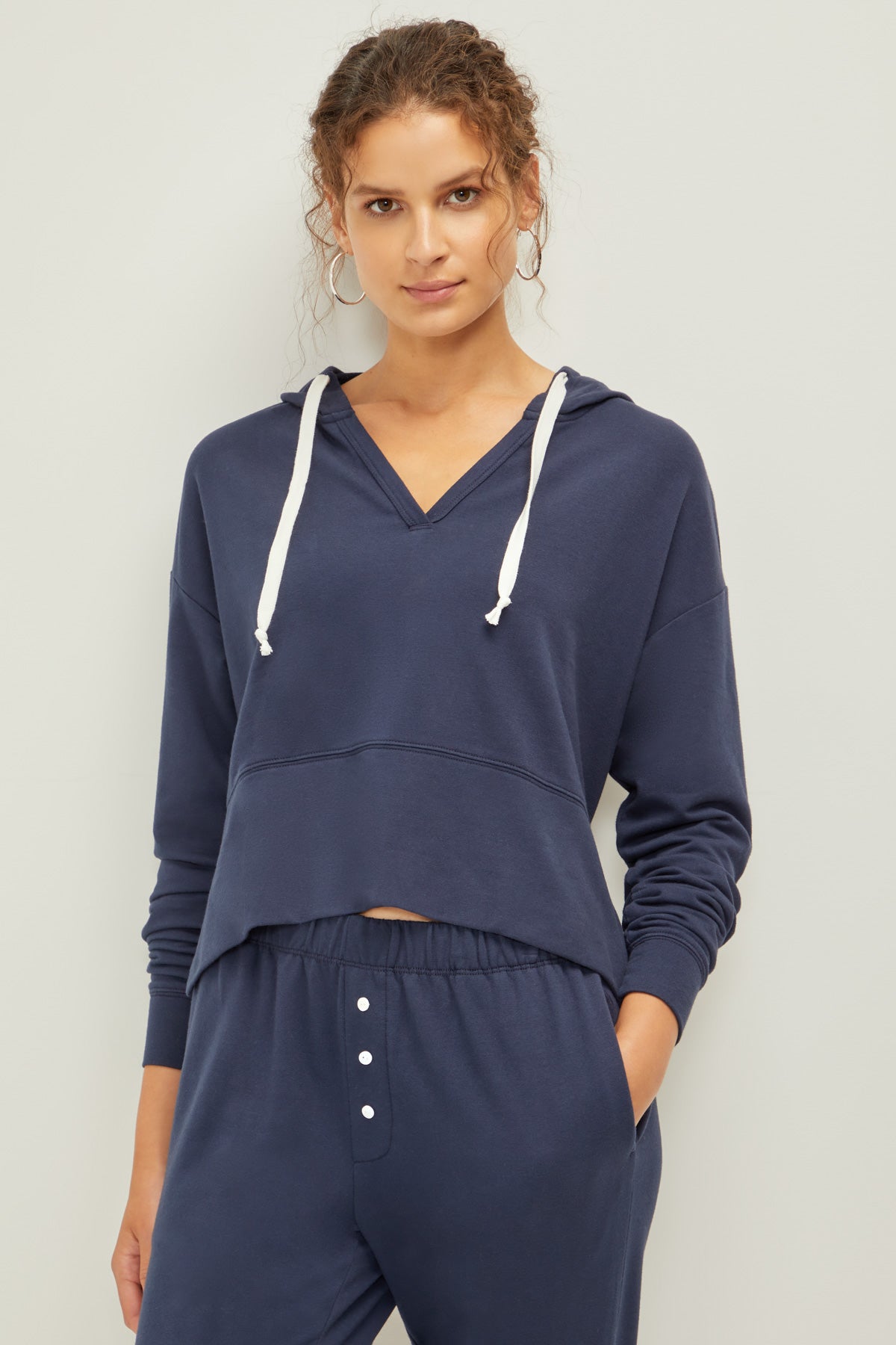 V Neck Hoodie