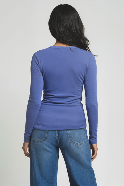 Ribbed Crew-Neck Long Sleeve Tee | Coastal Fjord