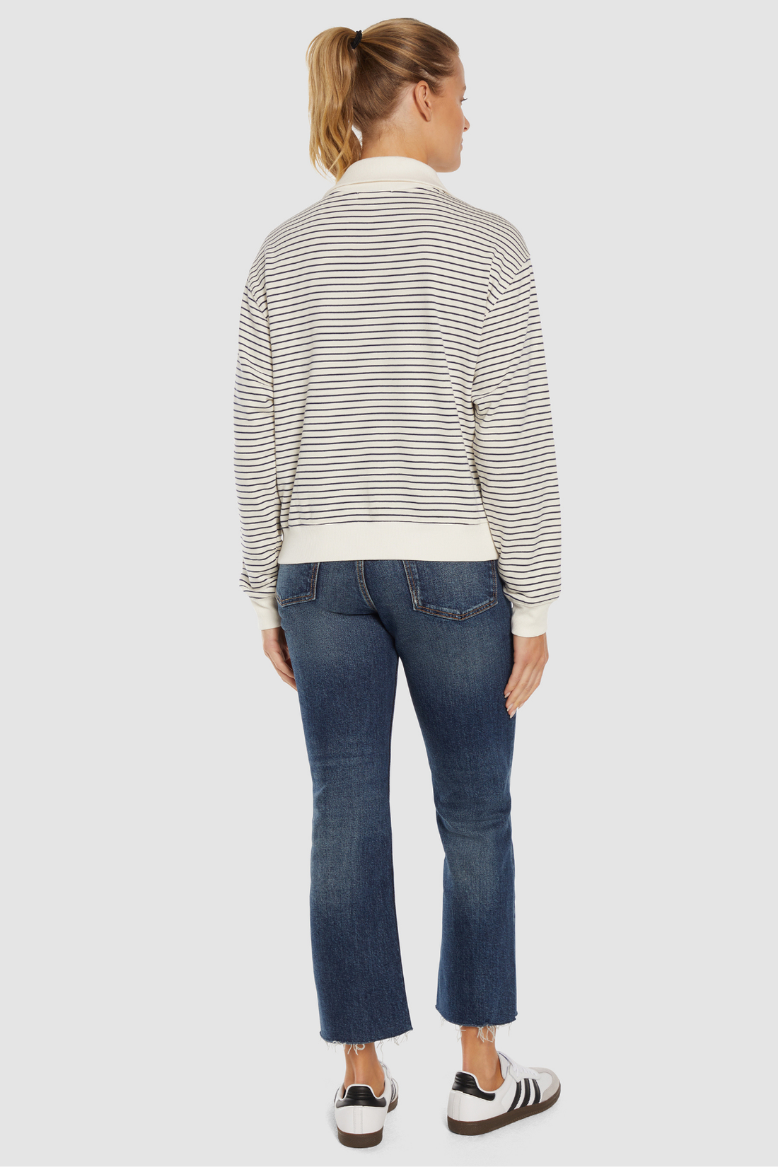 Marty Pullover | Egret Peacoat Stripe