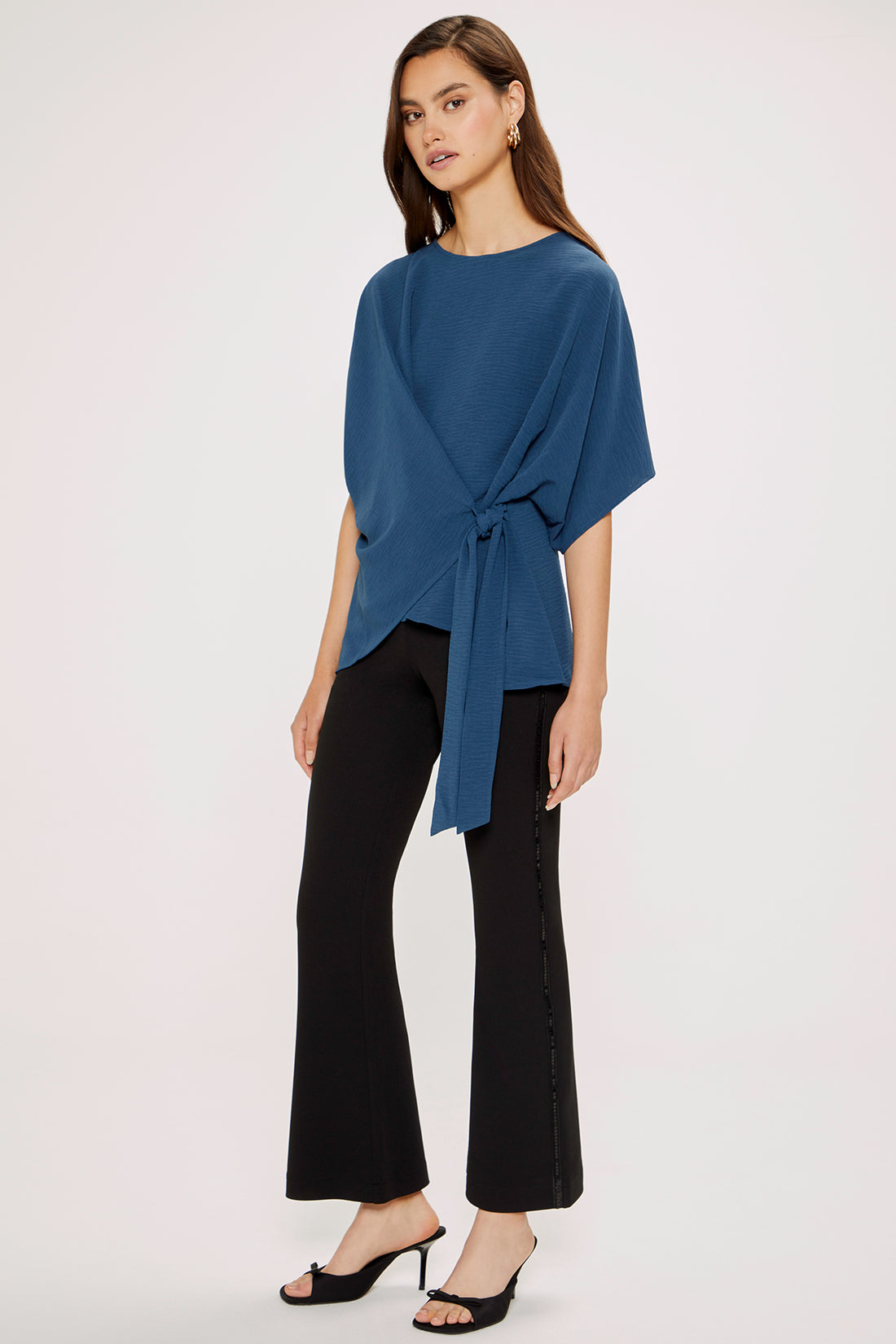 Blair Front Tie Top | Blue Wing Teal