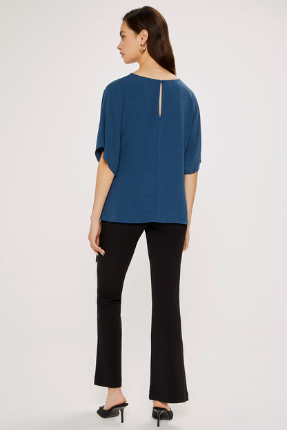 Blair Front Tie Top | Blue Wing Teal