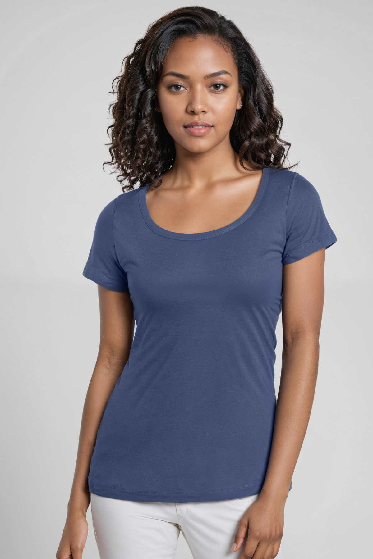 Short Sleeve Round Neck Tee | Partly Cloudy