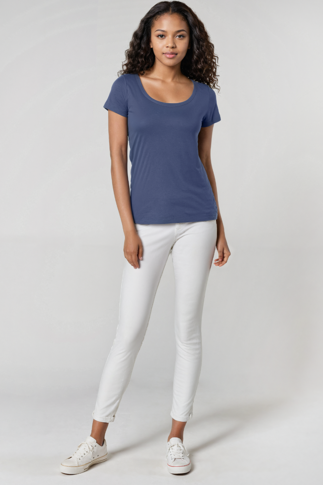 Short Sleeve Round Neck Tee | Partly Cloudy