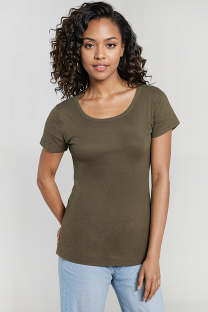 Short Sleeve Round Neck Tee | Grape Leaf