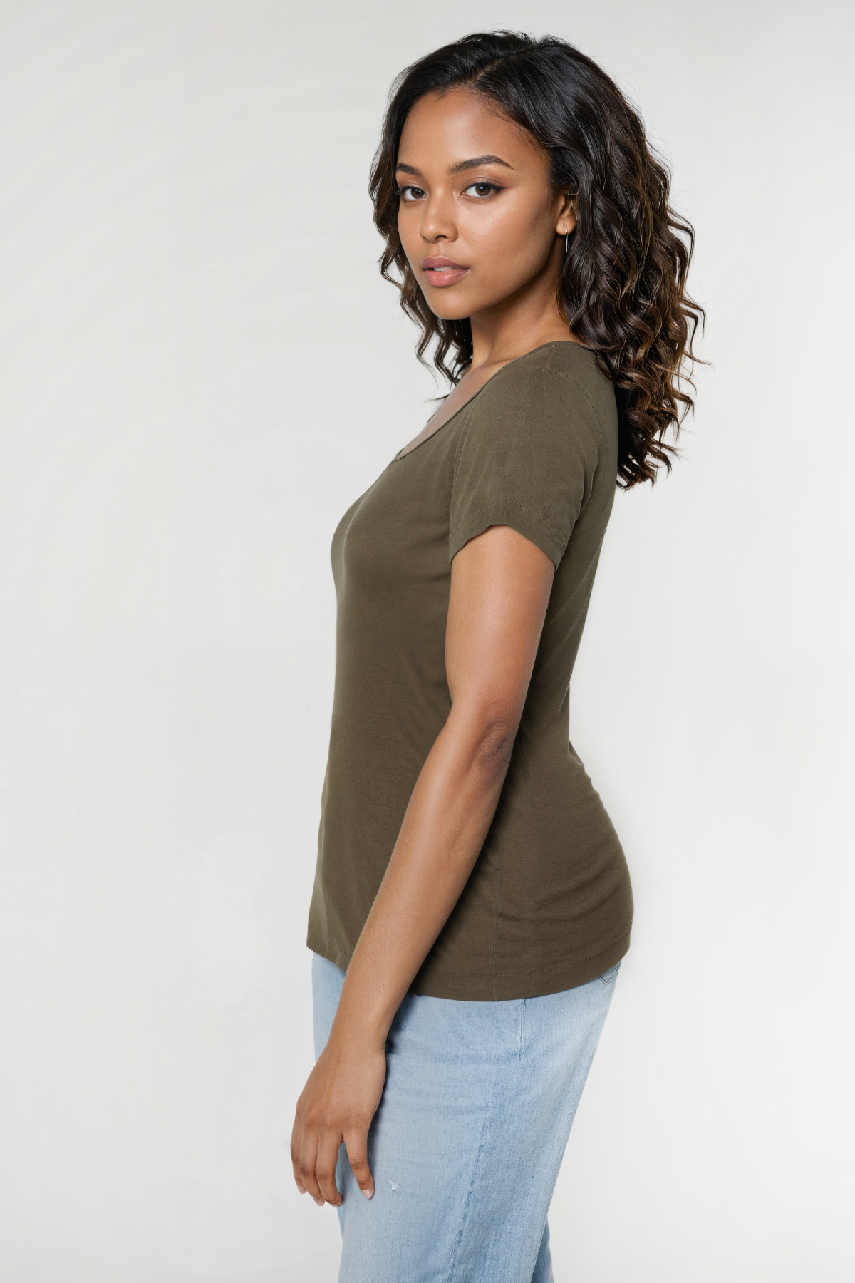 Short Sleeve Round Neck Tee | Grape Leaf