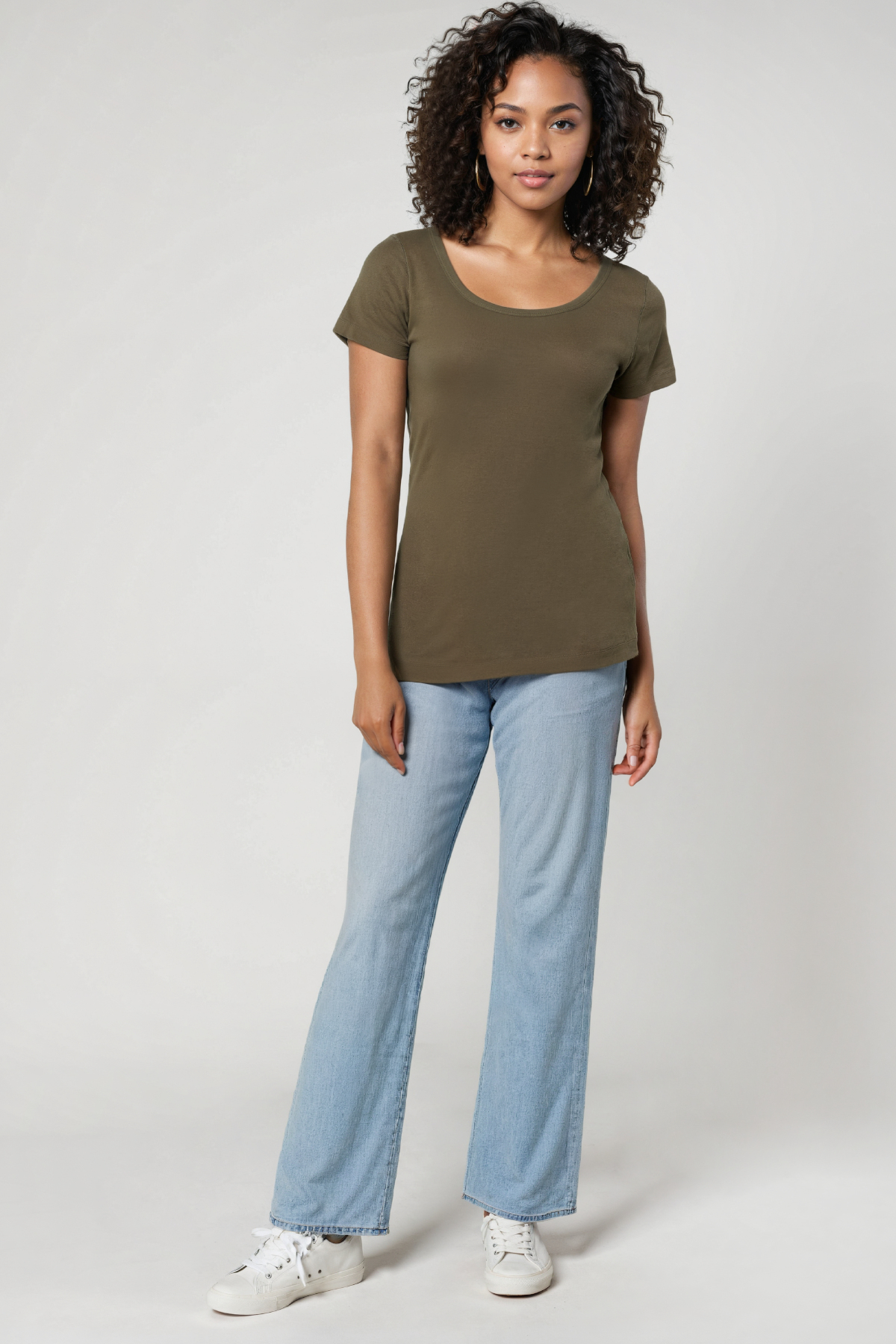 Short Sleeve Round Neck Tee | Grape Leaf