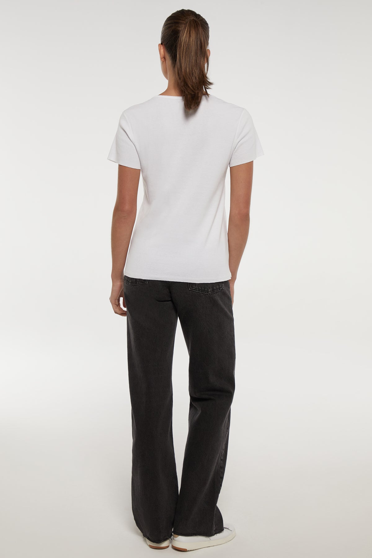 Embroidered Dots Tee in White