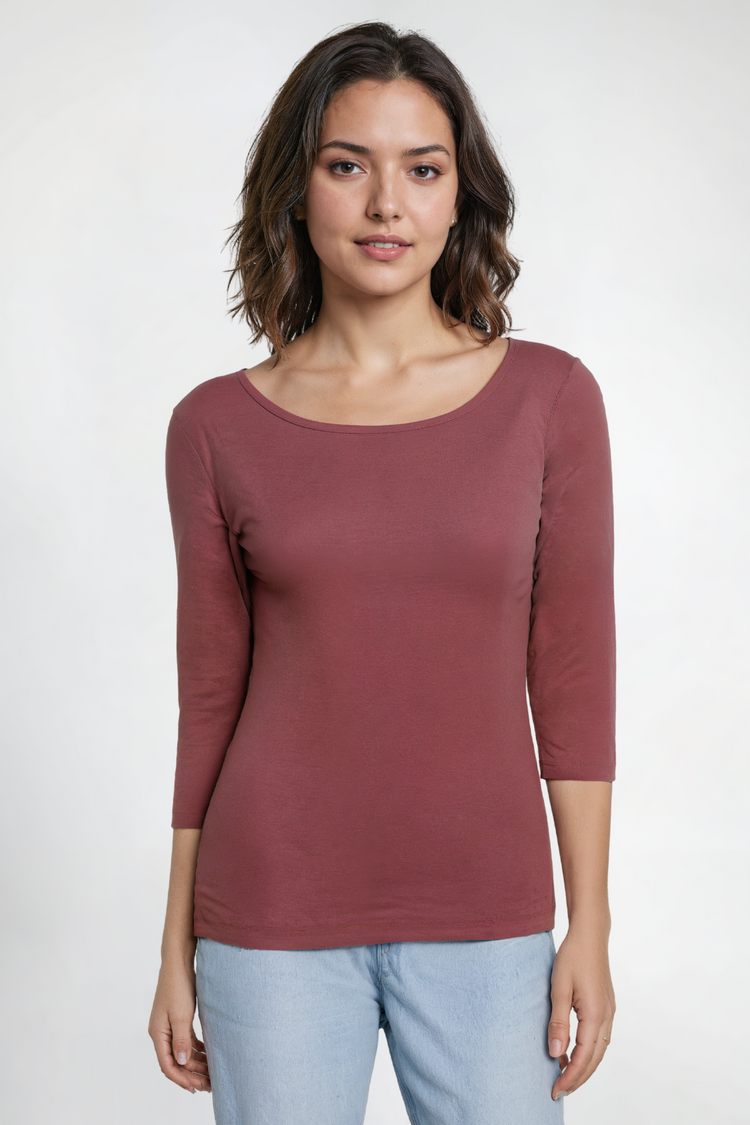 Three Dots Long-Sleeve Cotton Tee main image 0
