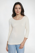 3/4 Sleeve British Tee | Egret