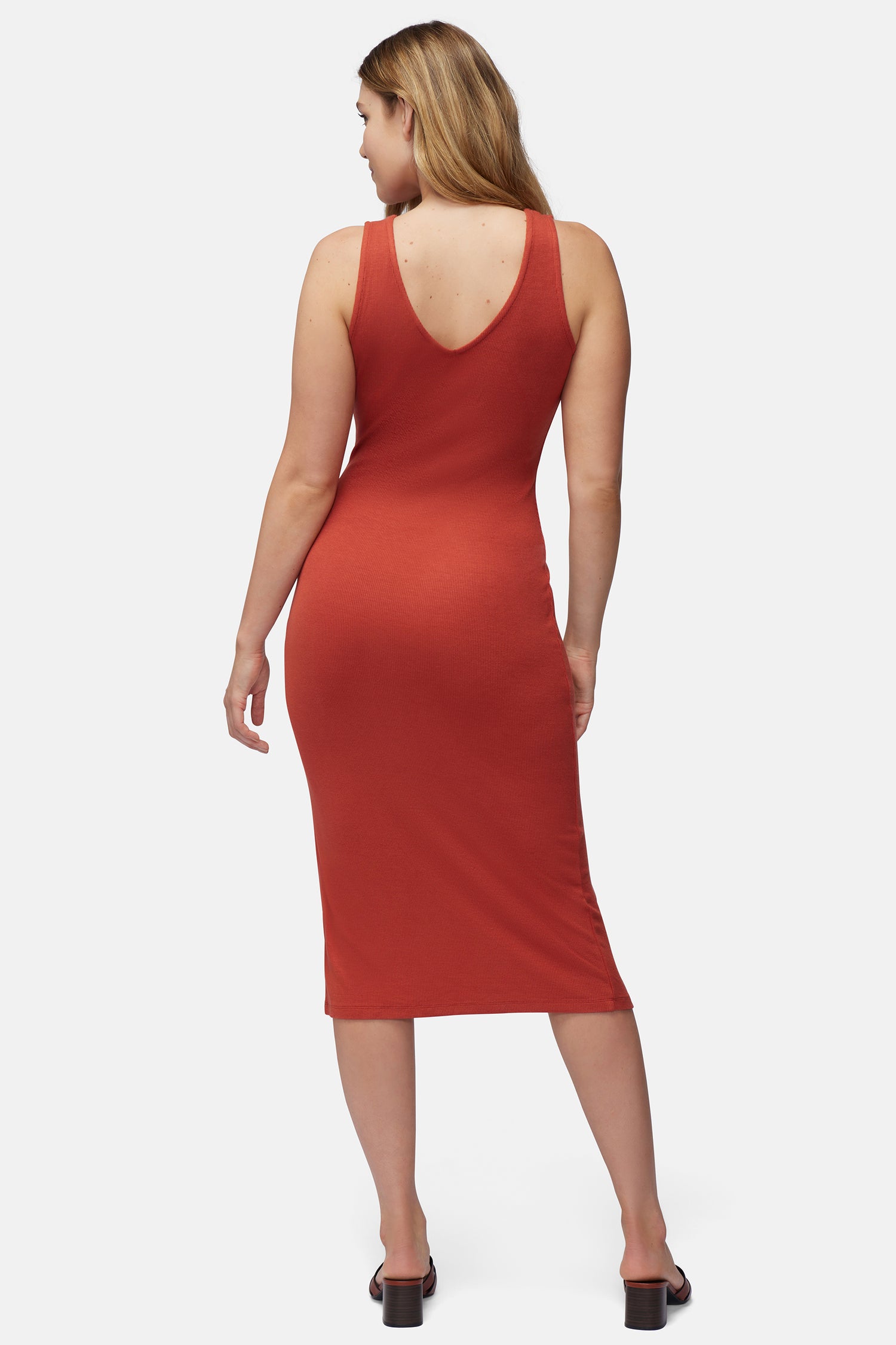 Rib Slit Tank Dress | Chili Oil
