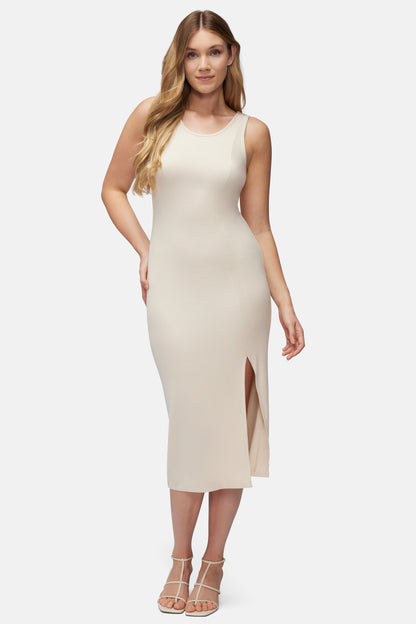 Rib Slit Tank Dress | Sandshell