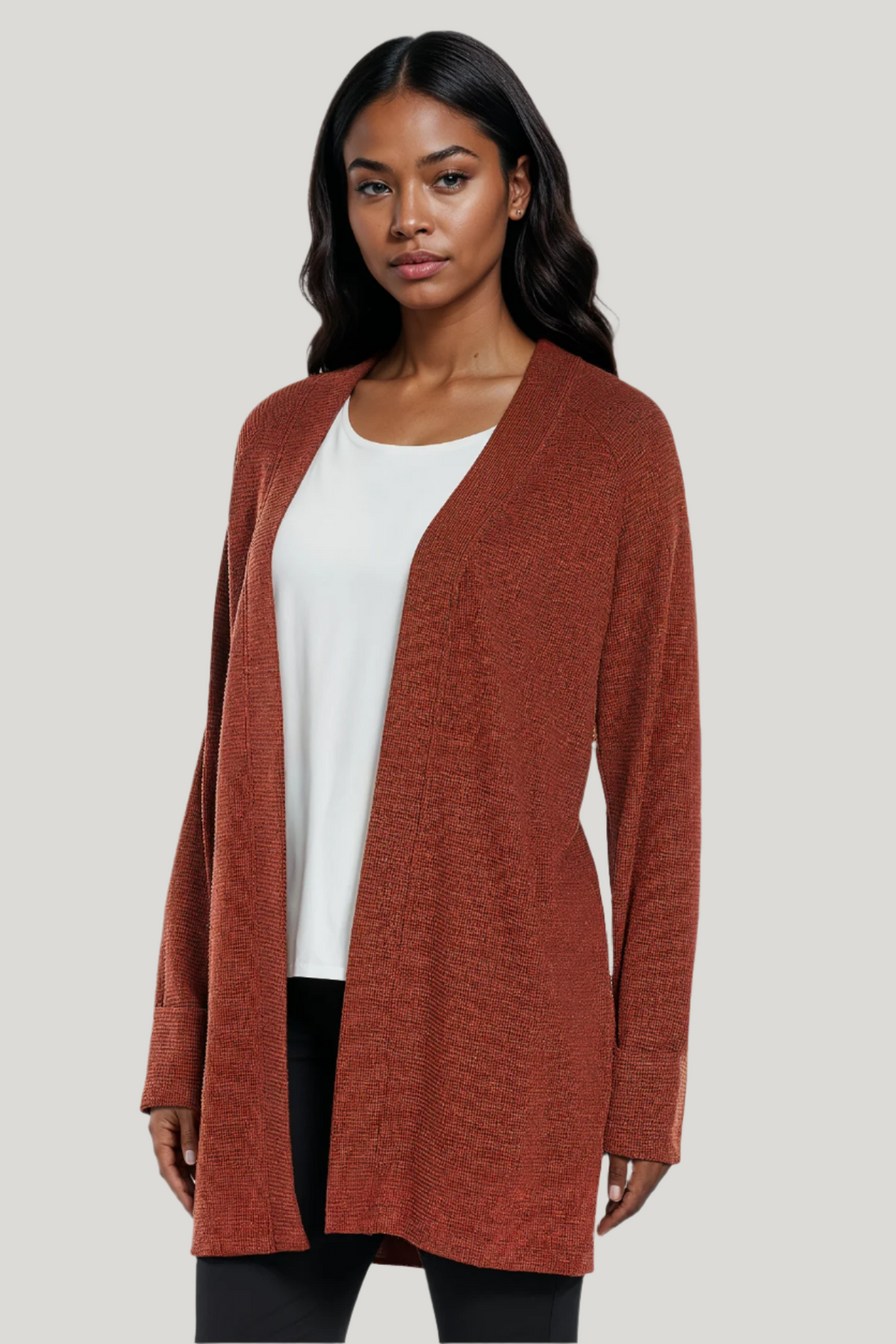 Nova Duster Cardigan | Cherry Mahogany