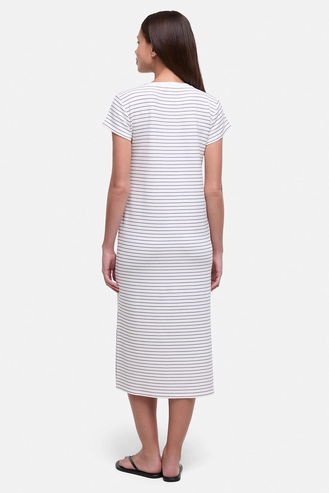 Rowyn Midi Dress | Black Mini Stripe