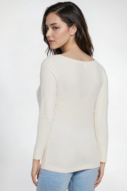 3/4 Sleeve British Tee | Egret