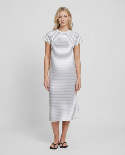Rowyn Midi Dress | Black Mini Stripe