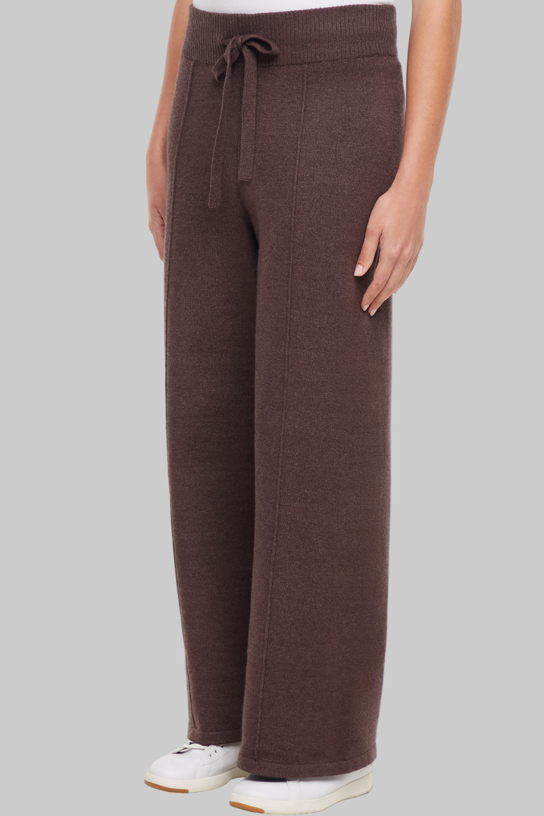 Ally Wide Leg Pant | Heather Black Coffee