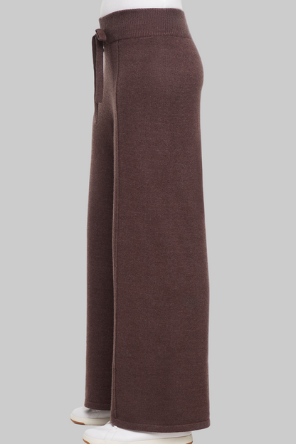 Ally Wide Leg Pant | Heather Black Coffee