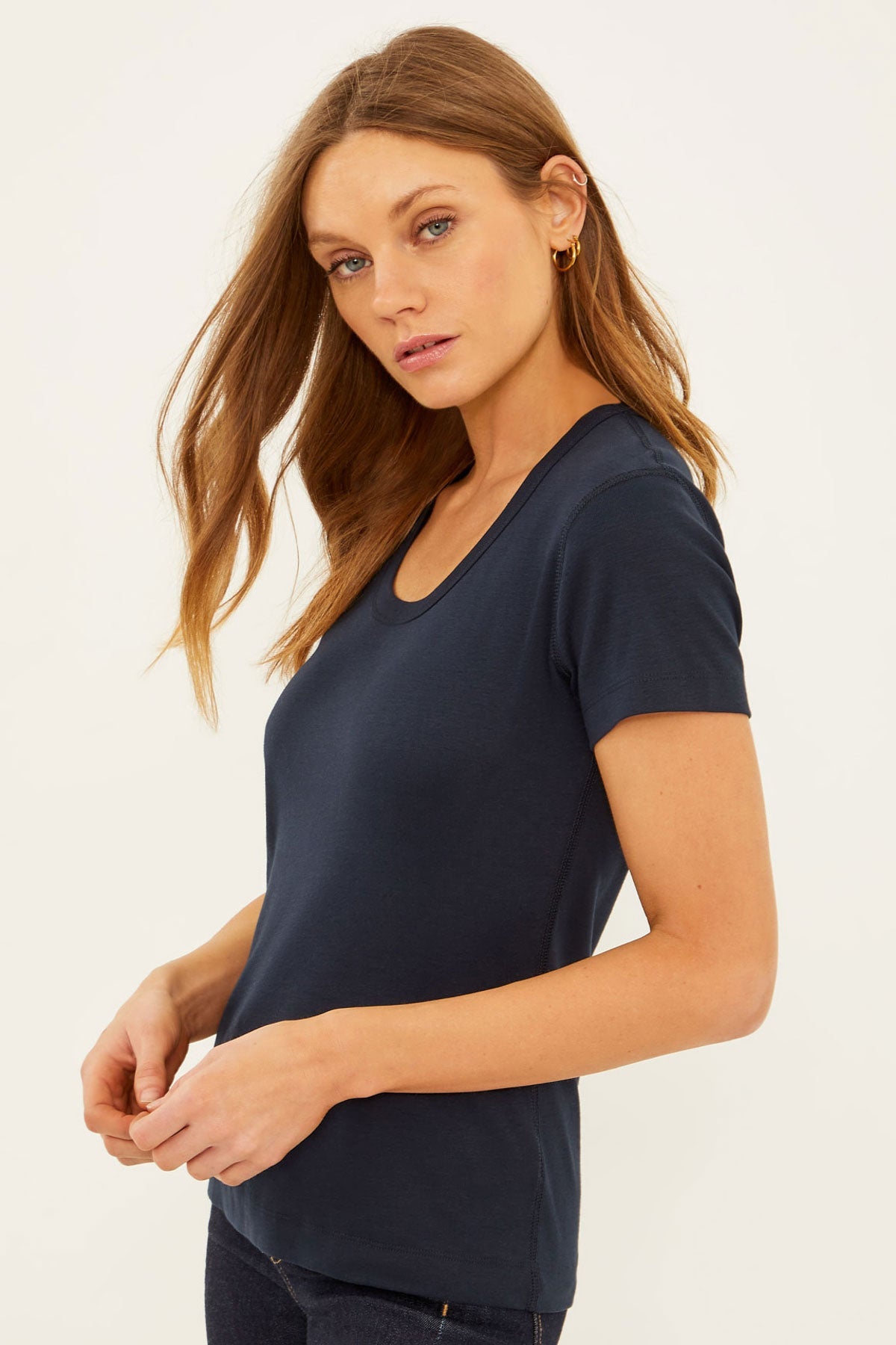 Essential Heritage Knit Scoop Neck Tee