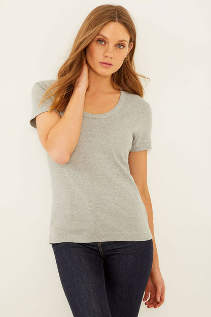 Essential Heritage Knit Scoop Neck Tee