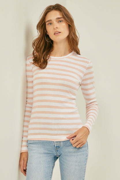 PEACHSKIN / WHITE STRIPE
