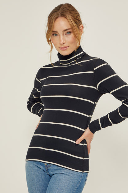 BLACK PRISTINE WIDE SPACE STRIPE